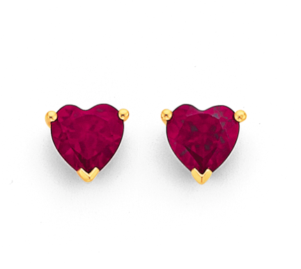 Ruby Gold Earring