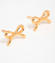 Ribbon Gold Earing