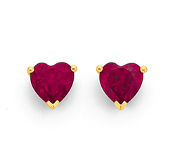 Ruby Gold Earring